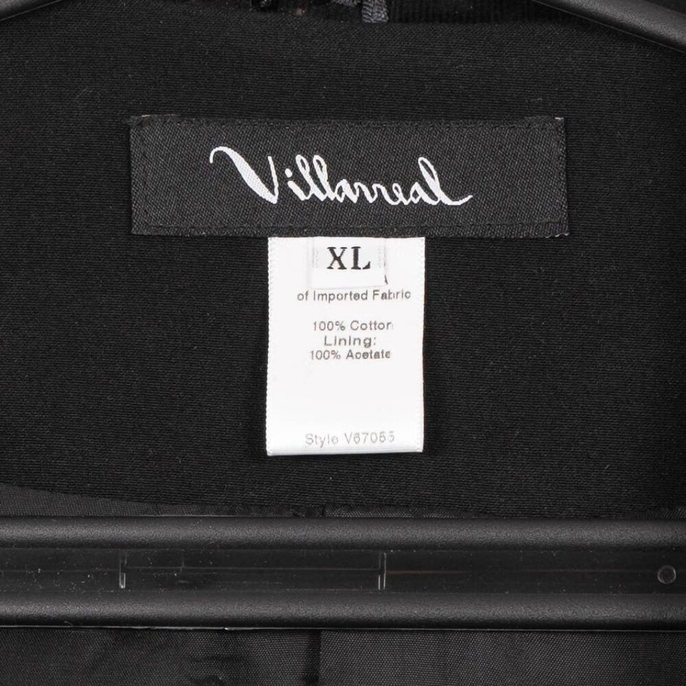 Villarreal Corduroy Blazer Jacket XL Black Sequin Ribbon Blazer Brown Gray Swirl - Picture 4 of 5